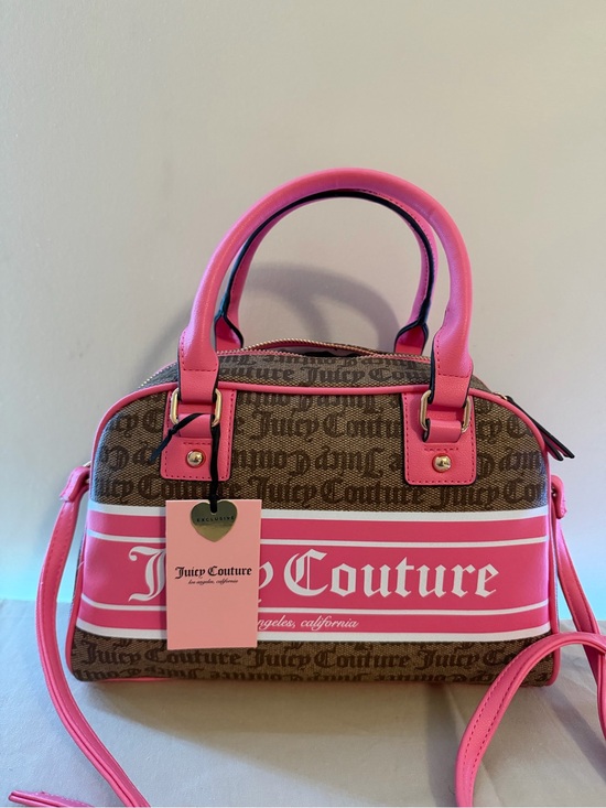 Juicy Couture Handbags - Juicy Couture Pink Logo Dome Satchel